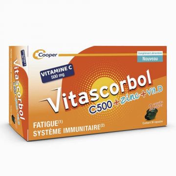 Vitascorbol Vitamina C500mg + Zinc + Vitamina D 30 Capsule