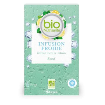 Vitavea Santé BioNutrisanté Infusion Froide Saveur Menthe Citron Boost 20 plicuri