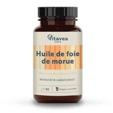 Vitavea Santé Nutri'sentiels Cod Liver Oil pentru construirea oaselor 30 capsule