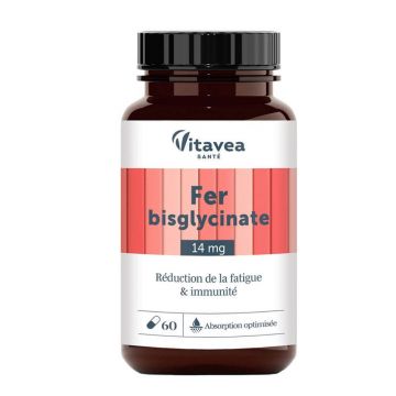 Vitavea Santé Nutri'sentiels Fier bisglicinat 14 mg Oboseală și imunitate 60 capsule