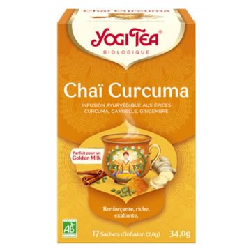 Yogi Tea Organic Turmeric Chai Infuzie 17 pliculețe