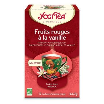 Yogi Tea Red Fruit with Vanilla Fruité, doux, délicieux 17 pungi