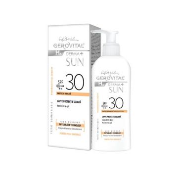 Lapte protectie solara SPF 30 H3 Derma+ Sun, 150 ml, Gerovital