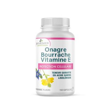 3 Chênes Evening Primrose, Borage și vitamina E 150 Capsule