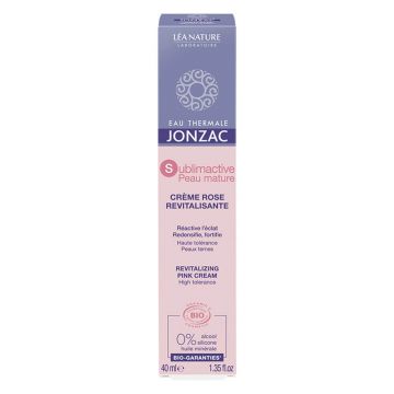 Apă termală Jonzac Sublimactive Organic Revitalising Cream cu trandafir 40 ml