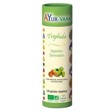 Ayur-Vana Triphala Organic Digestie și eliminare 120 capsule