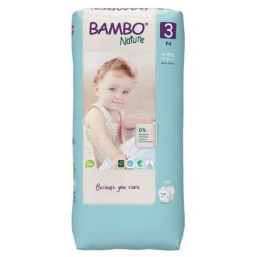 Bambo Nature Scutece M mărimea 3 de la 4 la 8 kg x52