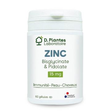 D. Plantes Zinc bisglicinat și pidolat 15 mg 60 capsule