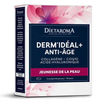 Dietaroma Derm'Idéal + Colagen anti-îmbătrânire - Acid hialuronic Coq10 60 capsule