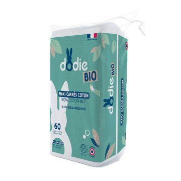 Dodie Squares în bumbac organic Maxi X60 Ultra-Doux Résistants x60