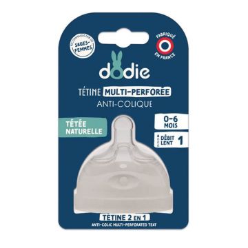 Dodie tetină anti-colică cu mai multe găuri silicon
