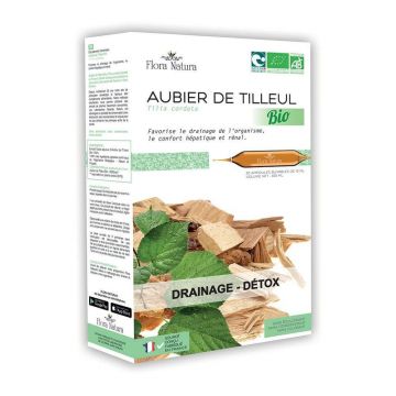 Flora Natura Organic Lime Sapwood drenaj și detoxifiere 20 fiole