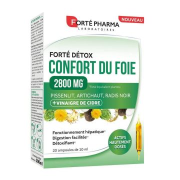 Forté Pharma FortéDétox Confort pentru ficat 2800 MG 20 fiole