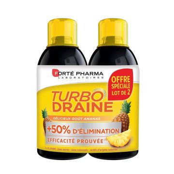 Forté Pharma TurboDraine Slimming și drenaj depurativ cu aromă de ananas 2x500ml