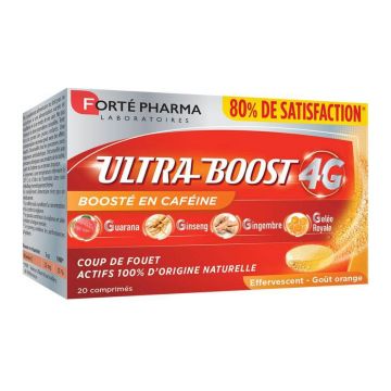 Forté Pharma Ultra Boost 4G Energie naturală cu ginseng 20 comprimate efervescente