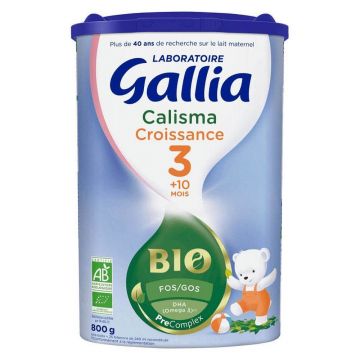 Gallia Calisma 3 Lapte praf organic pentru creștere 12-36 luni 800g