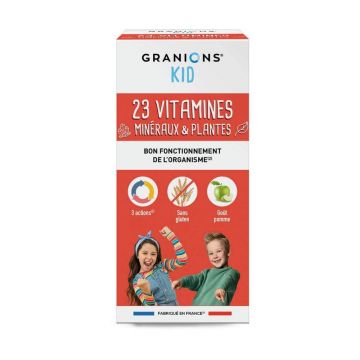 Granions Kid sirop organic 23 vitamine De la 3 ani Gust toate fructele 125 ml