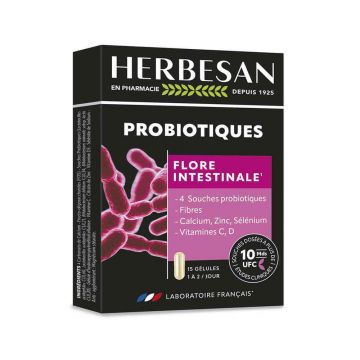 Herbesan Probiotiques Intestinal Flore 15 Gélules