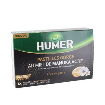 Humer Active Throat Pills cu miere de Manuka 6+ ani comprimate x16
