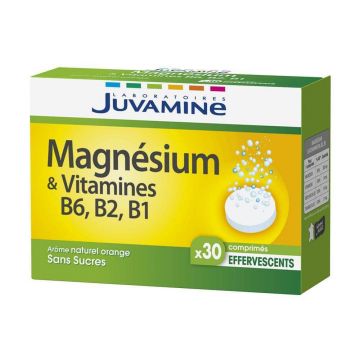 Juvamine Magneziu și vitamine B6 B2 B1 30 de tablete efervescente
