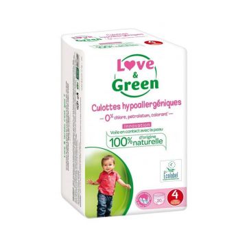Love&Green Scutece hipoalergenice mărimea 4 Maxi de la 8 la 15 kg x20