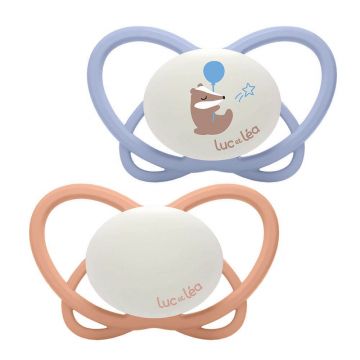 Luc Et Lea Suzete din silicon fiziologic fără inele Noapte de la 6 la 18 luni x2
