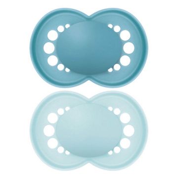 Mam Original Tendance Suzete simetrice din silicon Culori solide 18 luni+ 2 buc