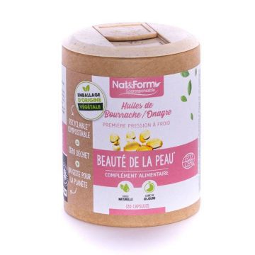 Nat&Form borage și ulei de primrose de seară frumusețea pielii 120 capsule