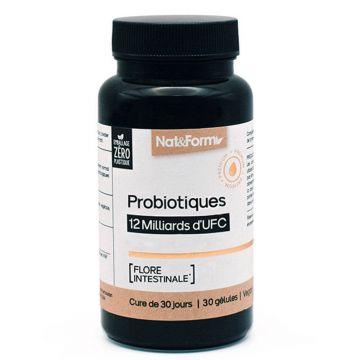 Nat&Form Probiotice 12 miliarde CFU Flora intestinală 30 capsule
