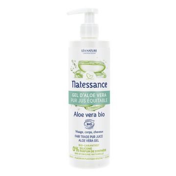 Natessance Aloe vera gel în suc organic pur 400 ml