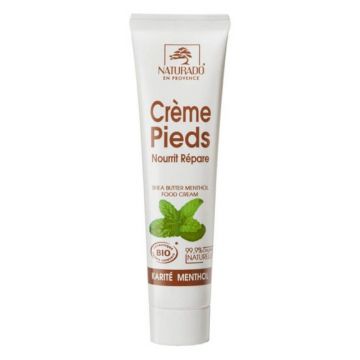 Naturado Cremă pentru picioare din shea organică cu efect proaspăt mentolat 40 ml