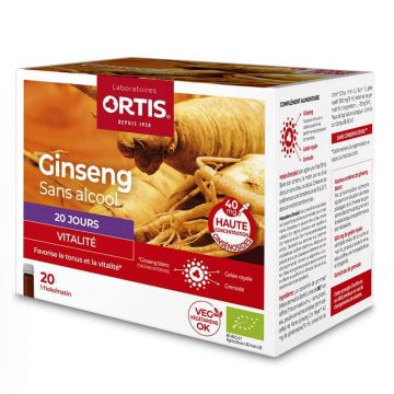 Ortis Ginseng Vitalitate Bio 20 Shots 15 ml