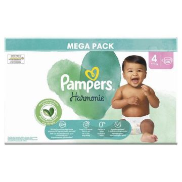 Pampers Harmonie Scutece mărimea 4 de la 9 la 14 kg x74