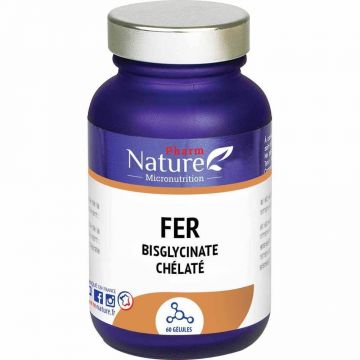 Pharm Nature Micronutrition Chelat de fier bisglicinat 60 capsule