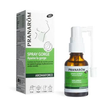 Pranarôm Aromaforce Throat Spray Bio Adulți - Copii de la 6 ani 15ml