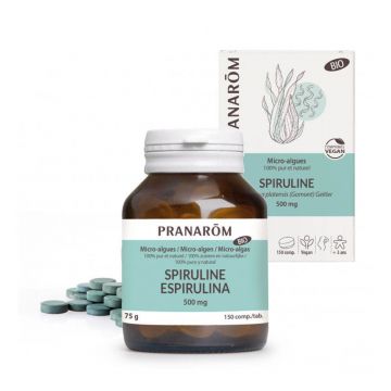 Pranarôm Microalge organice SPIRULINA 150 comprimate
