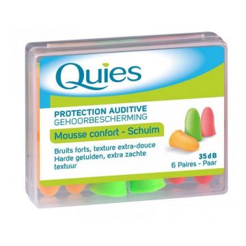 Quies Protecție auditivă Mousse Confort 6 perechi de dopuri