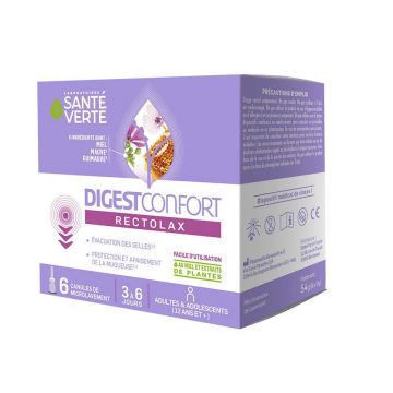 Sante Verte DIgestConfort Rectolax Adulte 6 x 9 g canulae DIgestConfort Sante Verte Adulte 6 x 9 g canulae