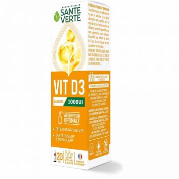 Sante Verte Vitamine D3 1000ui Natural Defences 20ml
