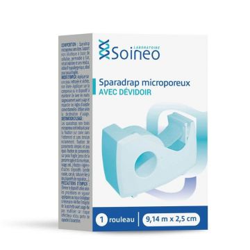 Soineo Micropore Plaster cu distribuitor 9,14mx2,5cm 1 rouleau