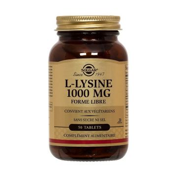 Solgar L-lizină 50 comprimate Lizină defensive imunitare 1000 mg