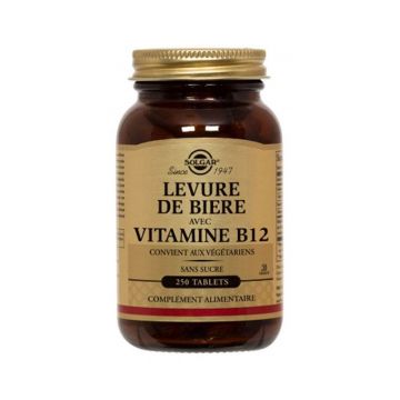Solgar Levure De Bière Vitamine B12 Beauté Peau, Ongles 250 Comprimés