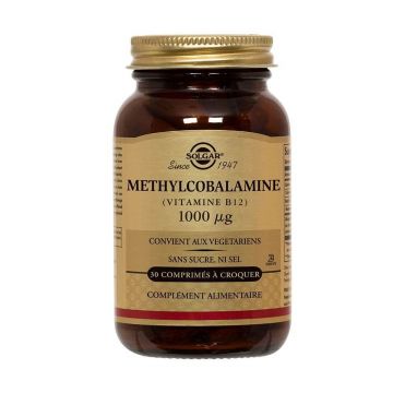 Solgar Metilcobalamină (vitamina B12) 30 Comprese Vitalitate Cardiovasculară 30 comprimate de croșetat