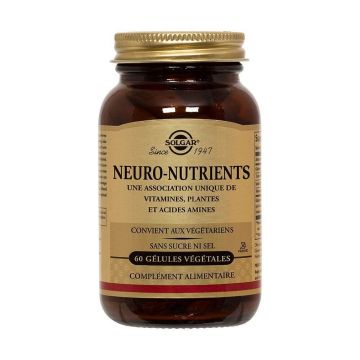 Solgar Neuro Nutrients 60 Vegetable Gels Sommeil Relaxation Vitalité 60 gélules végétales