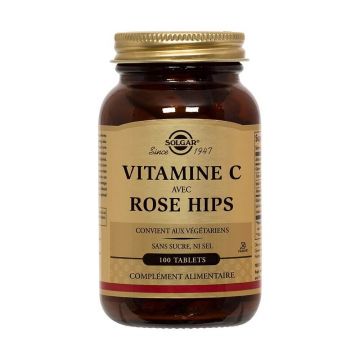 Solgar Vitamin C and Rosehip Défenses immunitaires 100 comprimate
