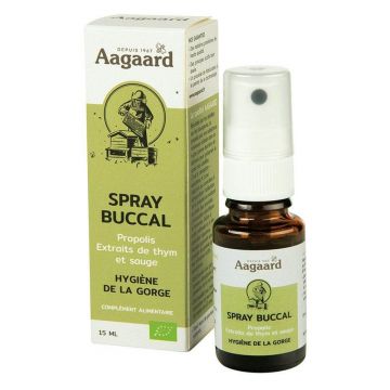 Spray bucal Aagaard cu extract organic de propolis, cimbru și salvie 15ml