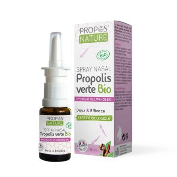 Spray nazal Propos'Nature cu hidrosol de propolis și lavandă organică 15ml
