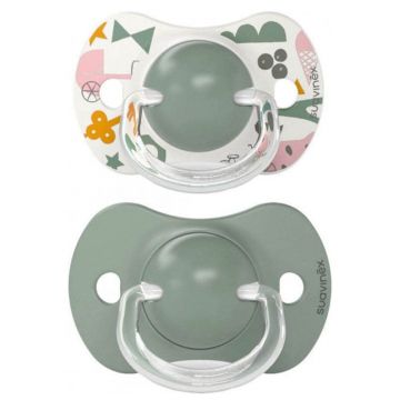 Suavinex SxPro suzetă simetrică din silicon 18 luni și Plus x2