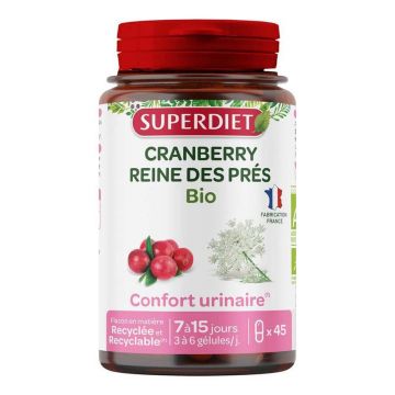 Superdiet Cranberry Reine Des Prés Bio Confort Urinaire 45 Gélules