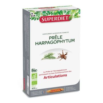 Superdiet Prele Harpagophytum Articulații organice 20 flacoane